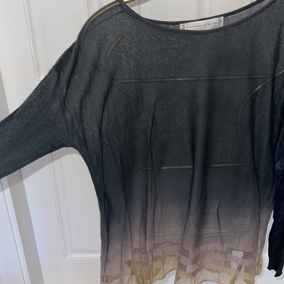 VIVIANA UCHITEL boutique sheer sweater top - Picture 7 of 10